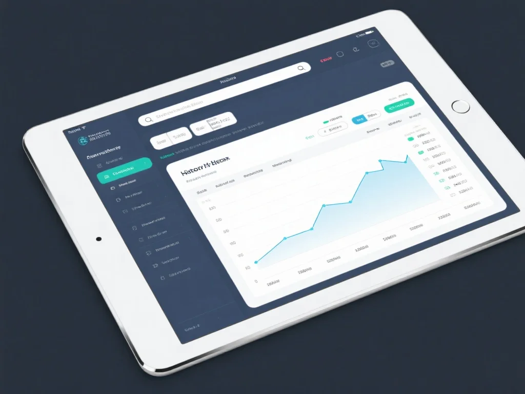 平板电脑上显示用户友好的历史数据查询界面